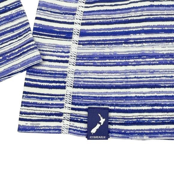 ICEBREAKER Women's New Zealand Merino Bodyfit+ 200 Long Sleeve Top Sz XS Striped - Picture 4 of 6